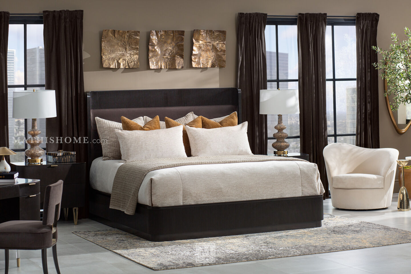 Caracole Fall In Love King Bed in Modern Bedroom